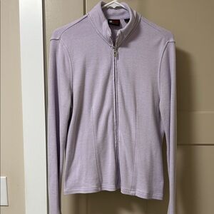 New York & Company Light Purple Knit Jacket